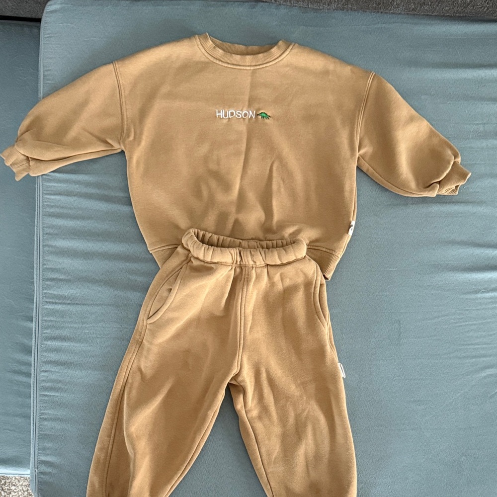 Hudson Tan Sweatshirt and Joggers Set